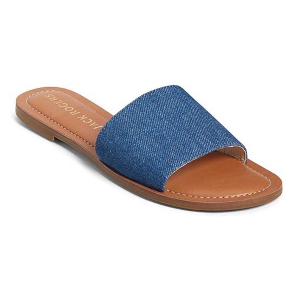 Jack Rogers Denim Blue Sabrina Slide - Women 9.5